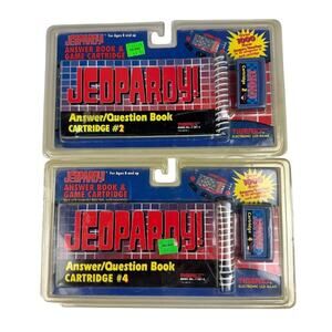 Tiger Jeopardy! Answer/Question‎ Book & Game Cartridge Lot Cartridge #2 & #4 NOS